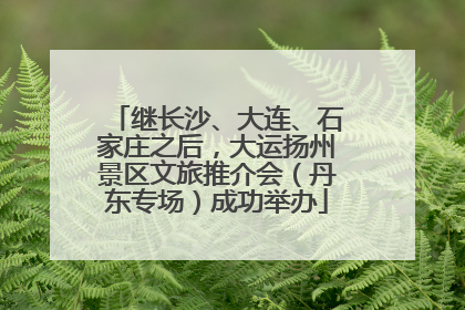 继长沙、大连、石家庄之后，大运扬州景区文旅推介会（丹东专场）成功举办